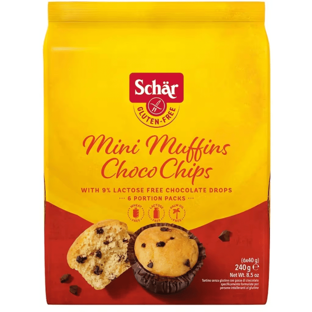 Muffins com Pepitas de Chocolate sem Glúten - SCHÄR