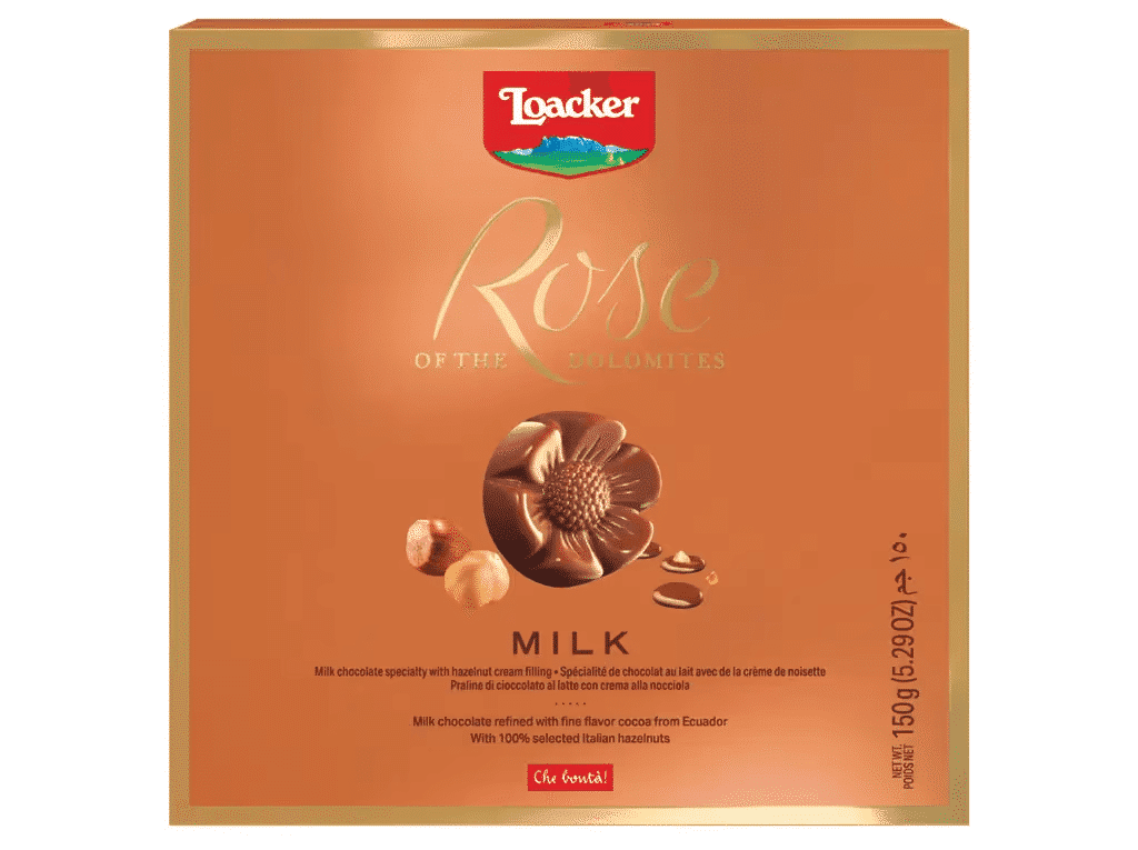 Chocolate De Leite Rosa Das Dolomities 150g - LOACKER