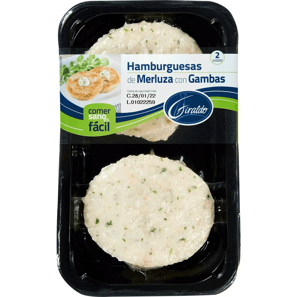 Hambúrguer de Pescada e Camarão 2 unidades embalagem 200 g - GIRALDO