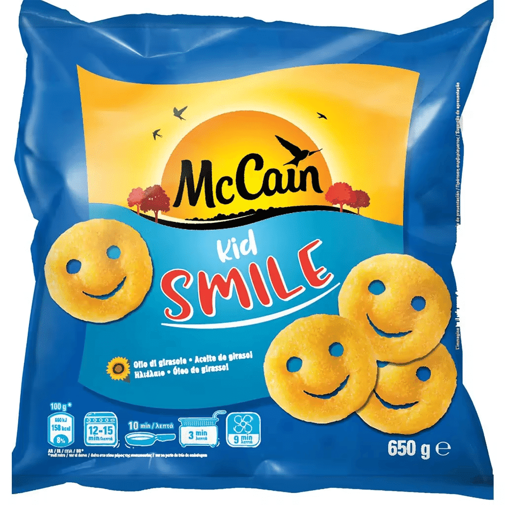 Batatas Kid Smile embalagem 650 g - MC CAIN