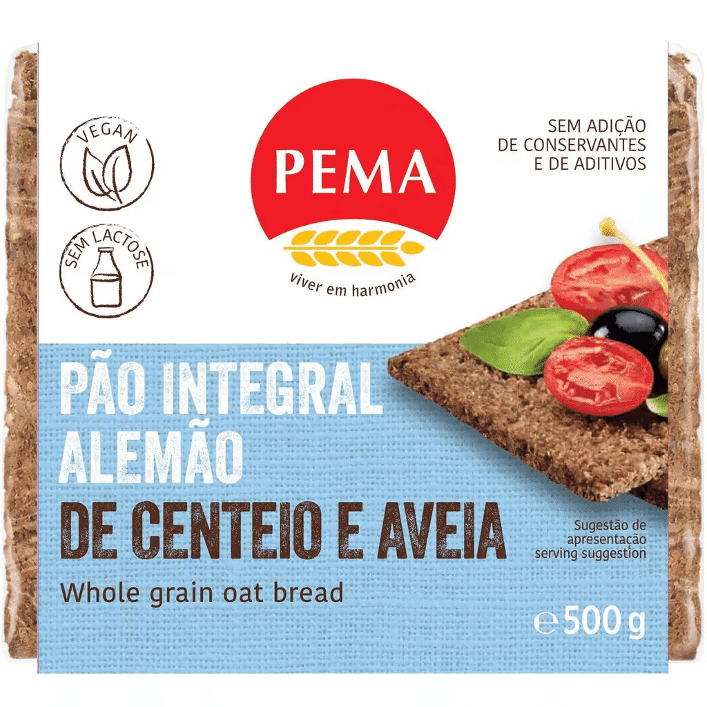 Pão Integral Alemão de Centeio e Aveia - PEMA