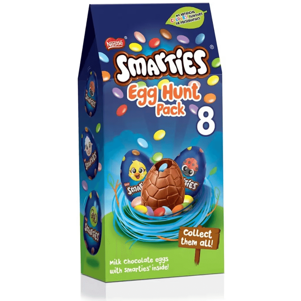 Mini Ovos Chocolate Recheado com Drageias de Chocolate de Leite - SMARTIES
