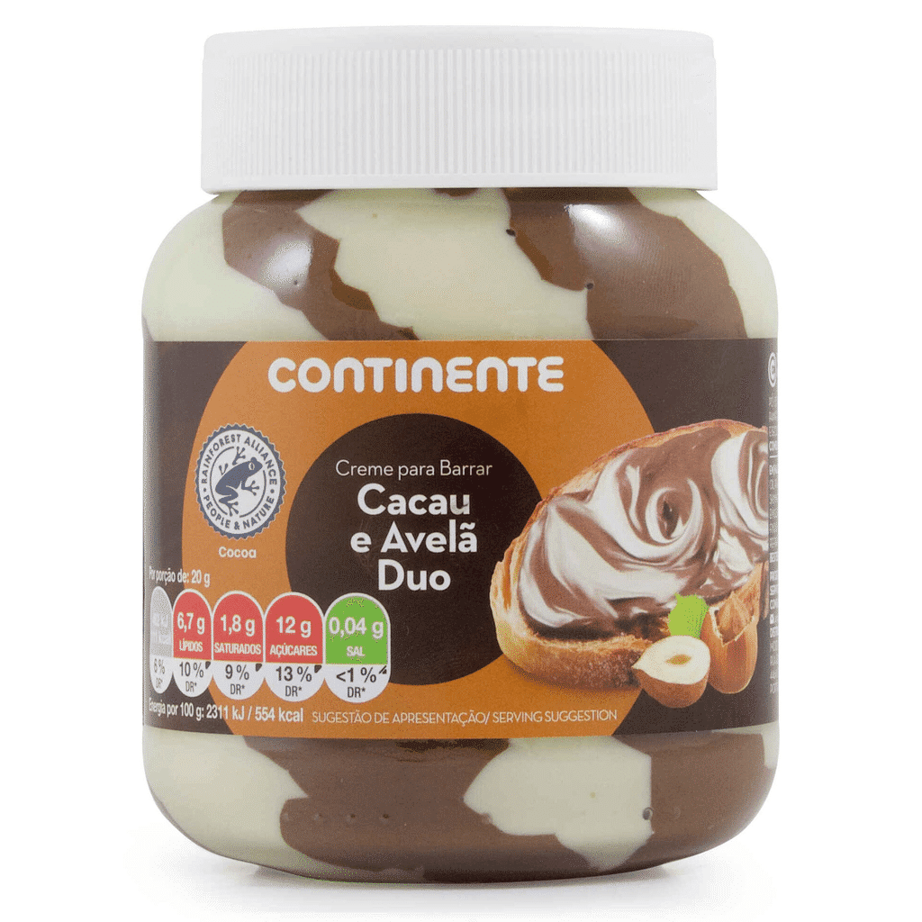 Creme Duplo para Barrar Cacau e Avelãs - CONTINENTE