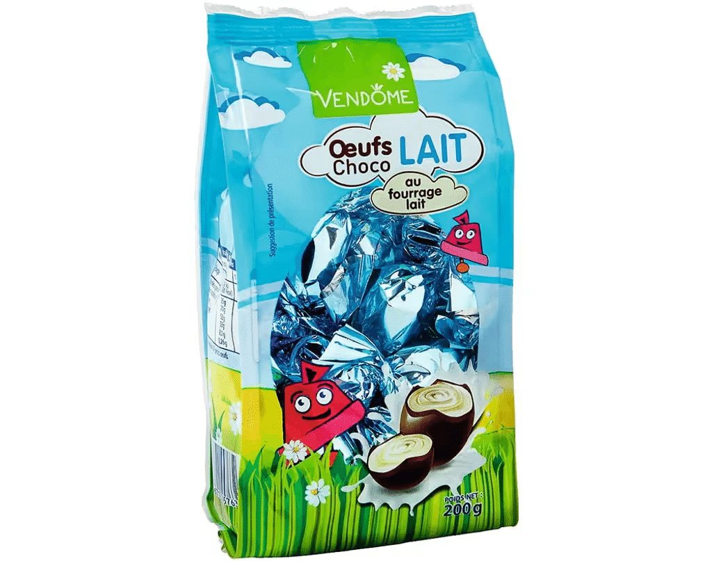 Ovinhos Chocolate Recheio Leite 200 G - VENDOME