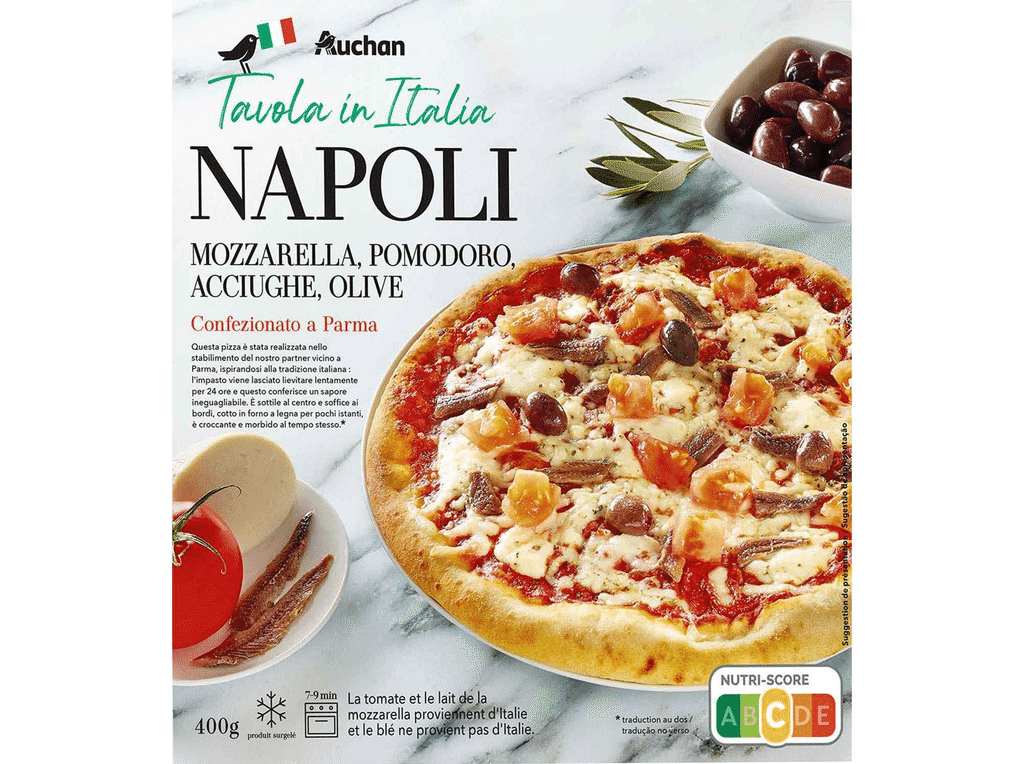 Pizza Napoli 400g - AUCHAN À MESA EM ITÁLIA