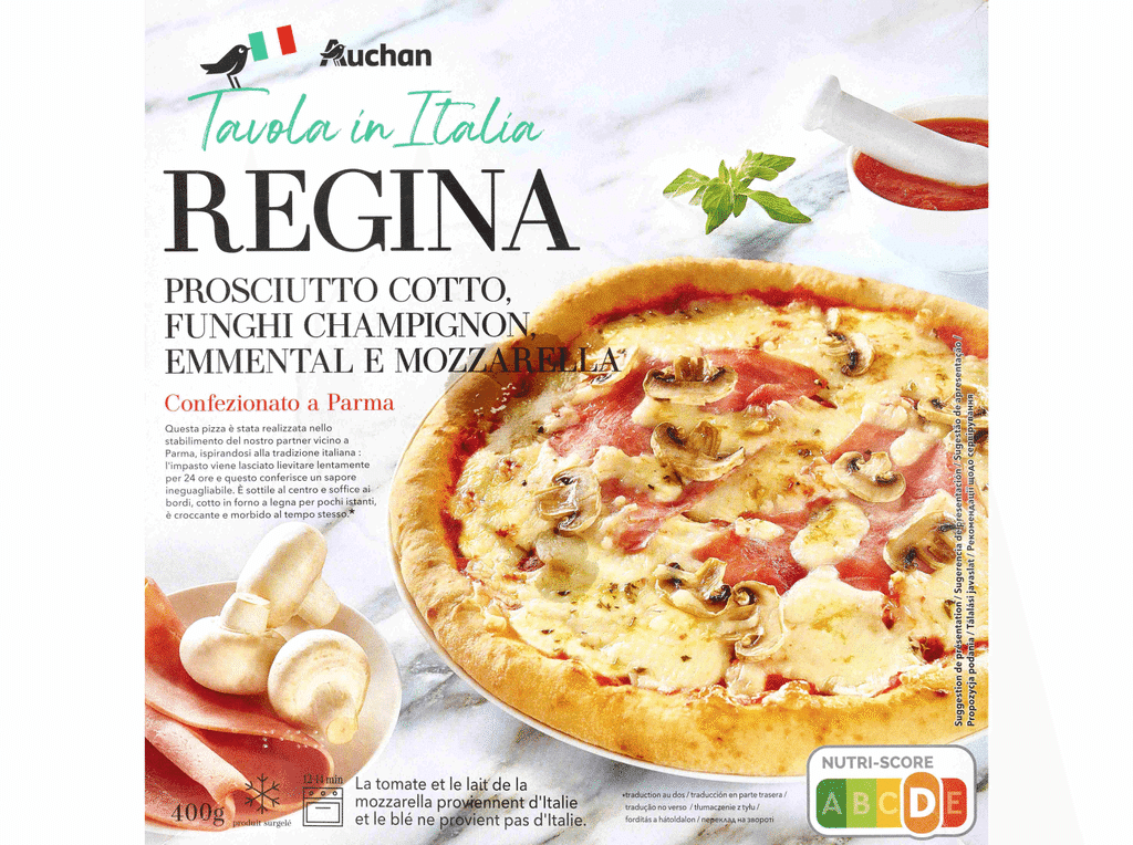 Pizza Regina 400g - AUCHAN À MESA EM ITÁLIA