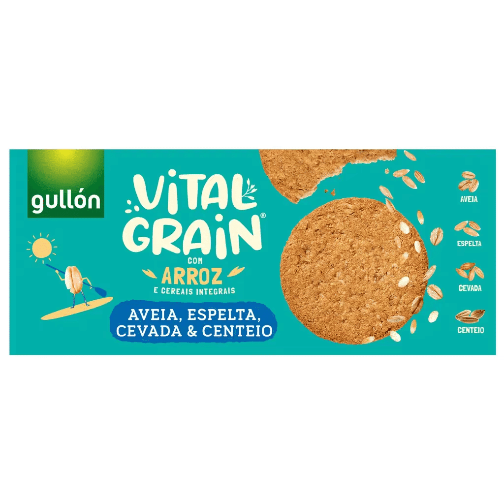 Bolachas de Arroz com Aveia, Espelta, Cevada e Centeio Vitalgrain - GULLÓN