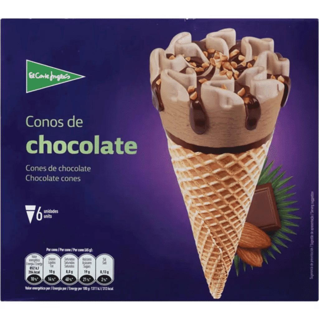 6 Cones de Chocolate embalagem 720 ml - EL CORTE INGLÉS
