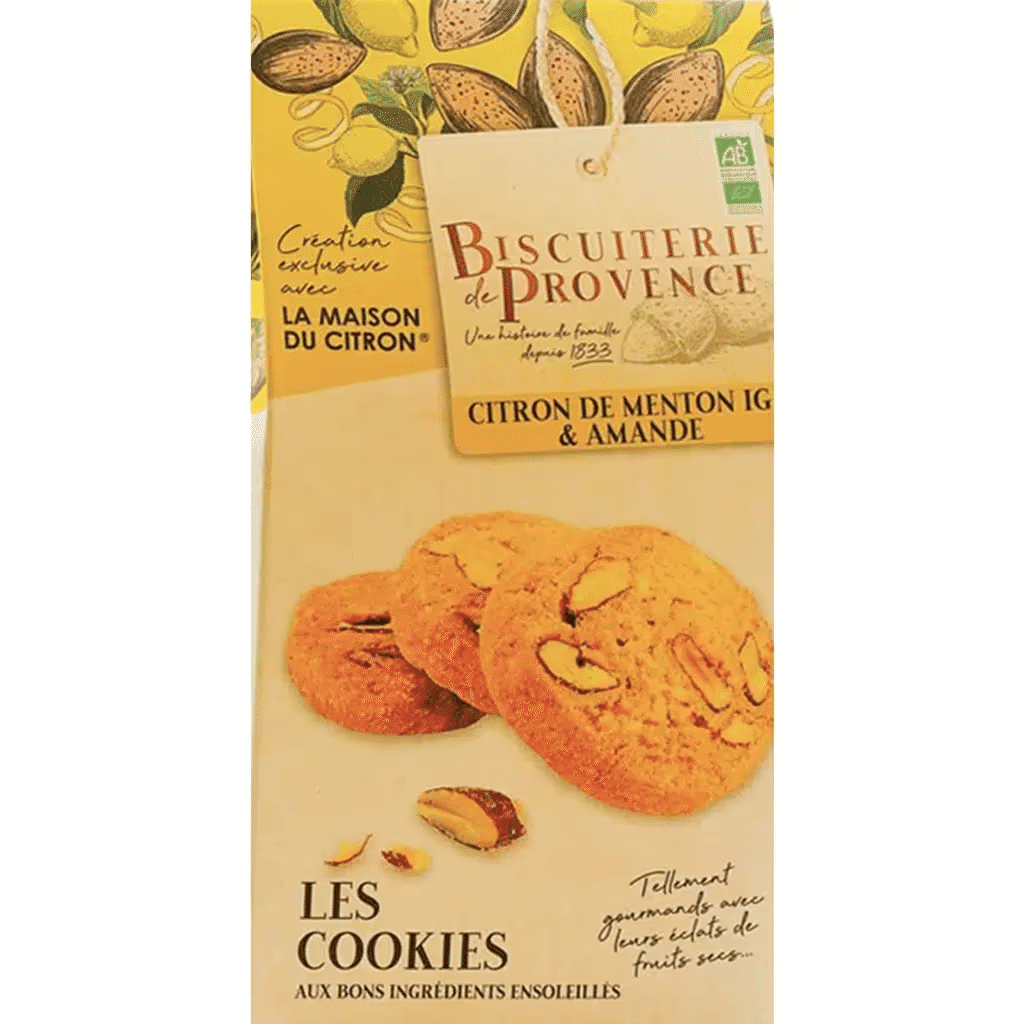 Bolachas de Amêndoa e Limão embalagem 120 g - BISCUITERIE DE PROVENCE