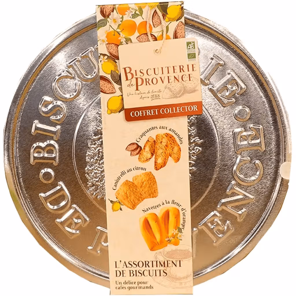 Bolachas Sortidas Lata Redonda embalagem 320 g - BISCUITERIE DE PROVENCE