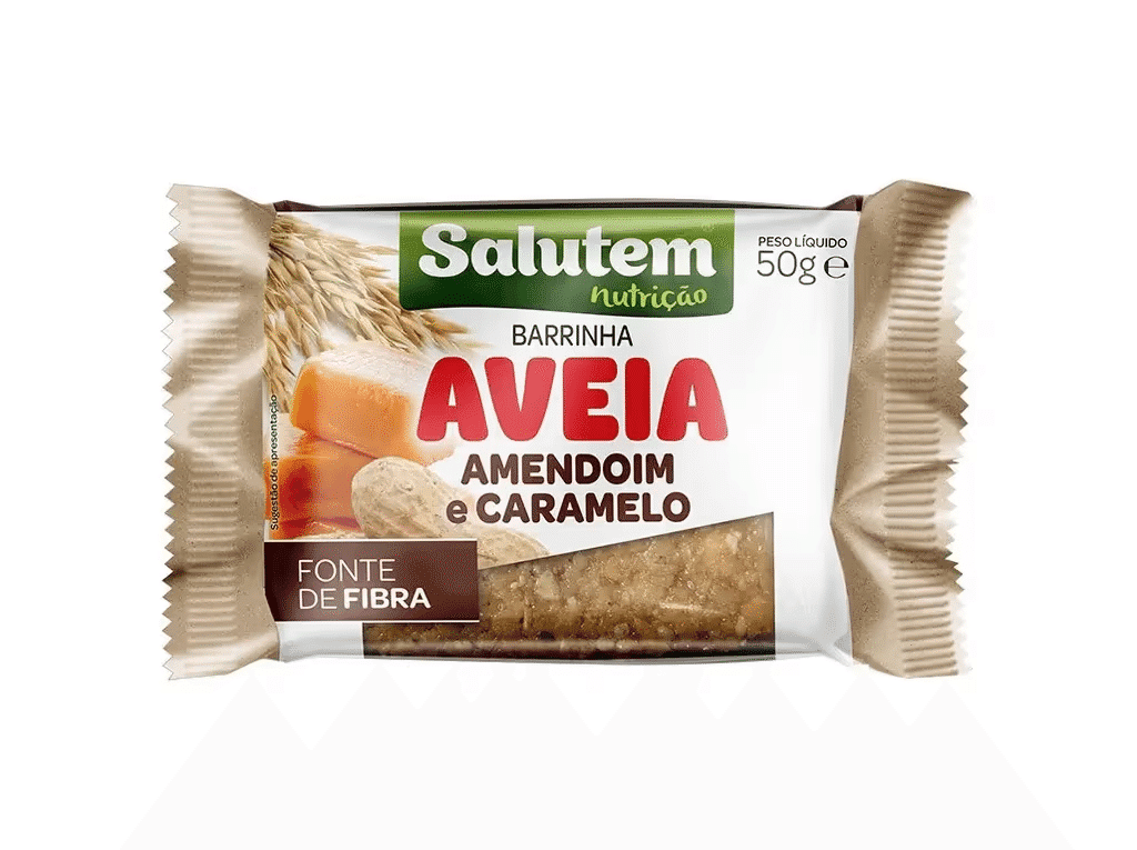 Barrita De Aveia Amendoim E Caramelo 50g - SALUTEM