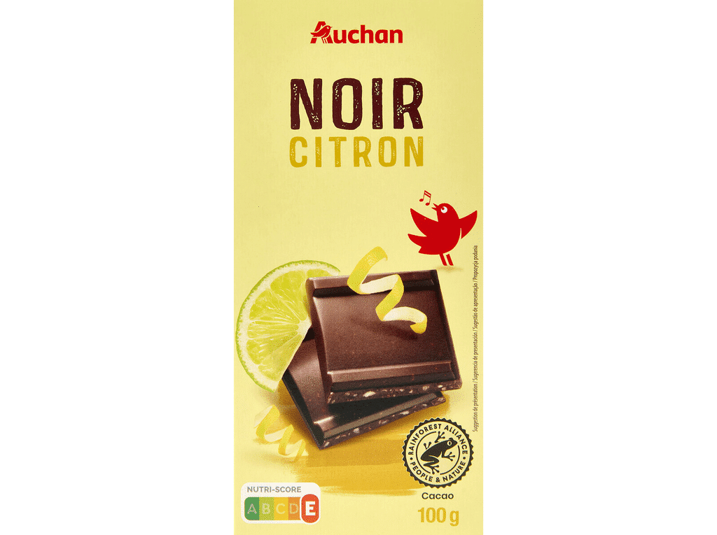 Chocolate Negro Com Limão 100 G - AUCHAN