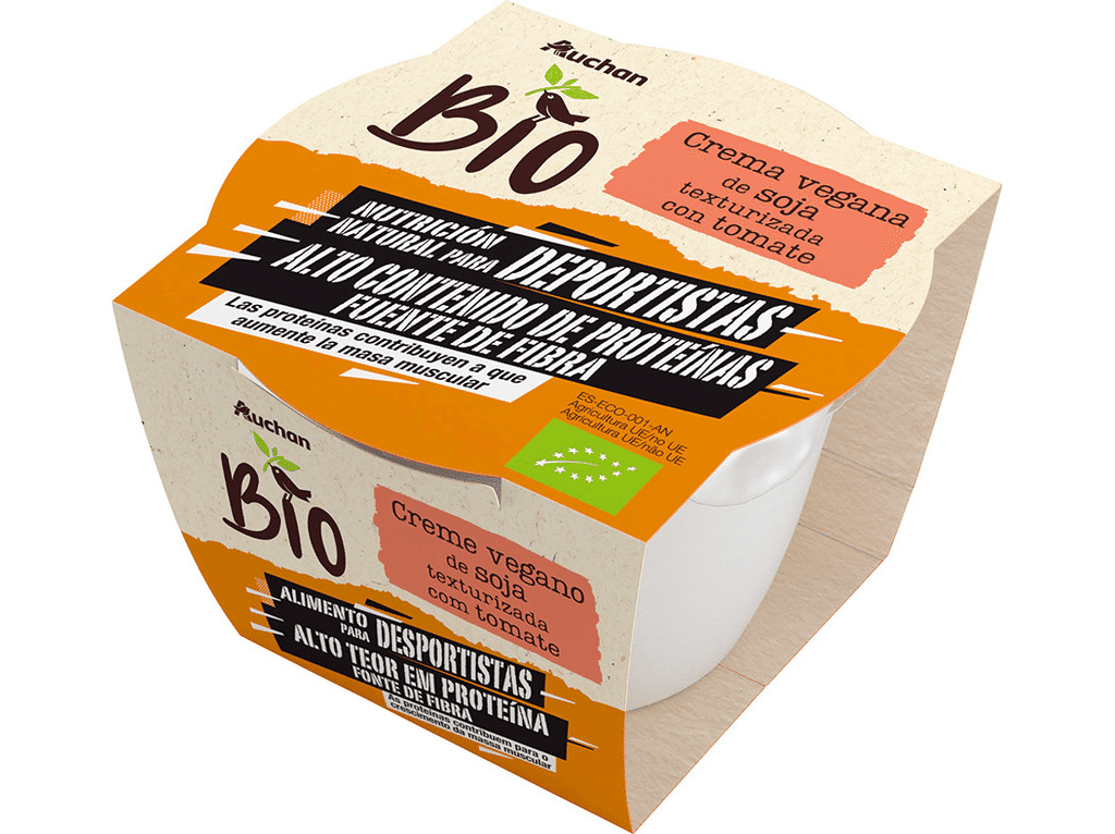 Creme Vegano Soja Texturizada E Tomate 220g - AUCHAN BIO