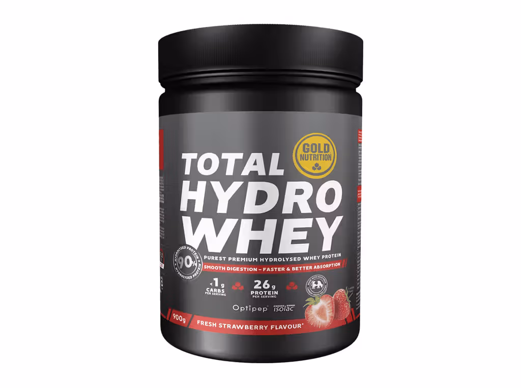 Proteina Total Hydro Whey Morango 900 G - GOLDNUTRITION