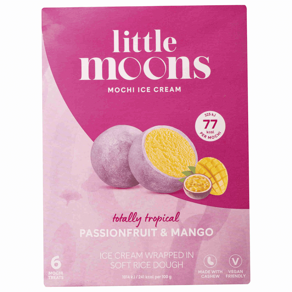 Gelado Mochi Maracujá e Manga Vegan - LITTLE MOONS