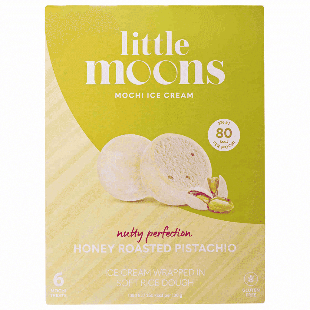 Gelado Mochi Pistáchio Torrado com Mel sem Glúten - LITTLE MOONS