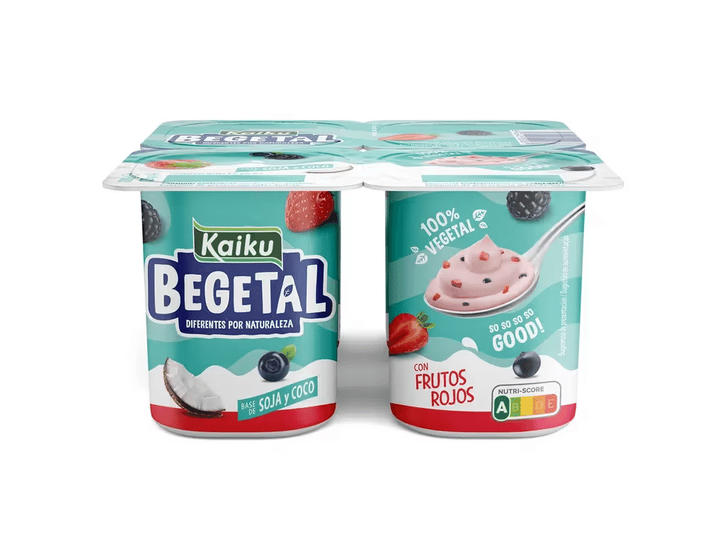 Begetal Soja Coco Frut. Vermelhos 4x125g - KAIKU