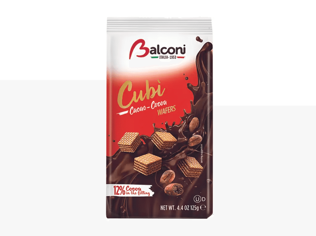 Wafers Cubos Choco 125 G - BALCONI