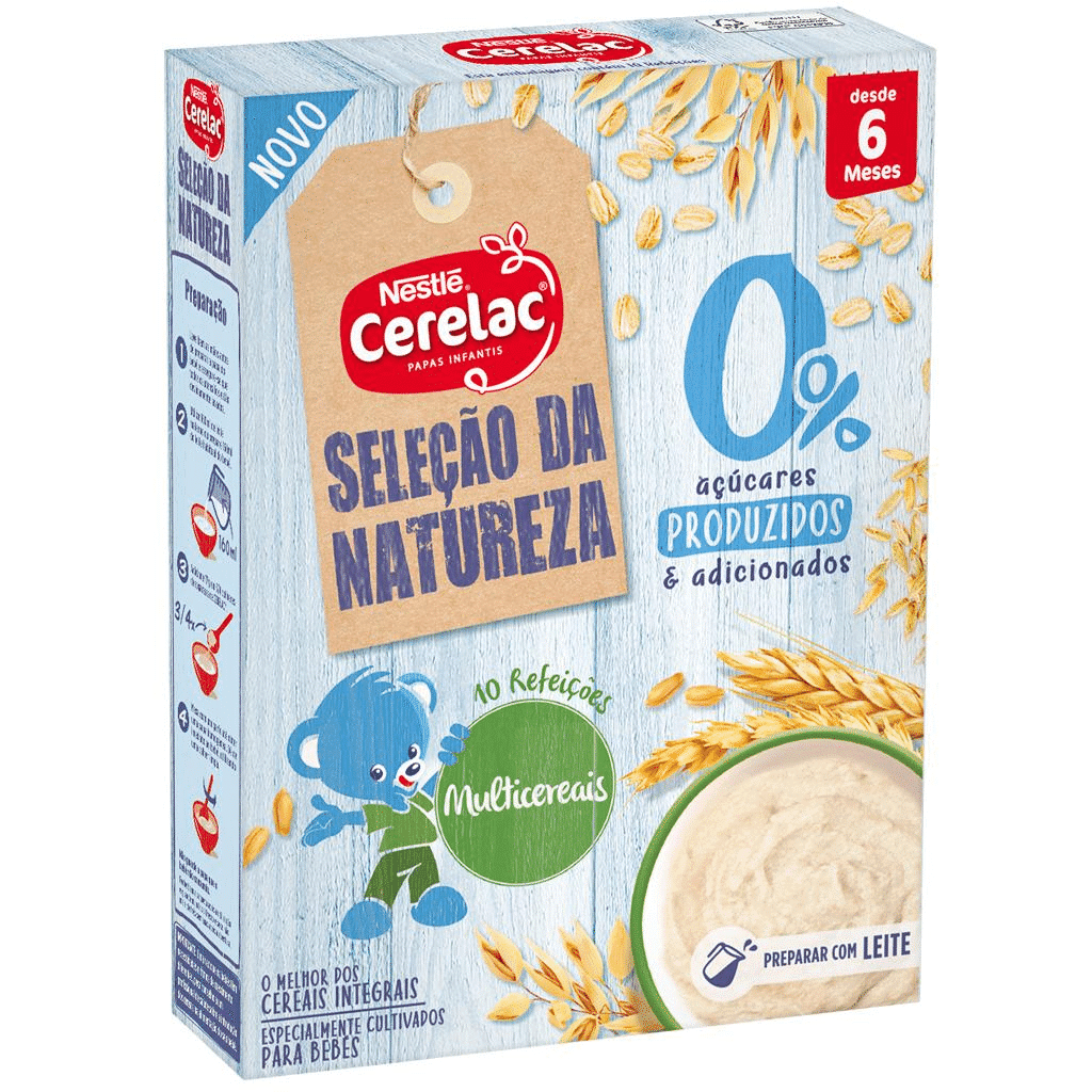 Farinha não láctea 0% açúcar multicereais, 180g - CERELAC
