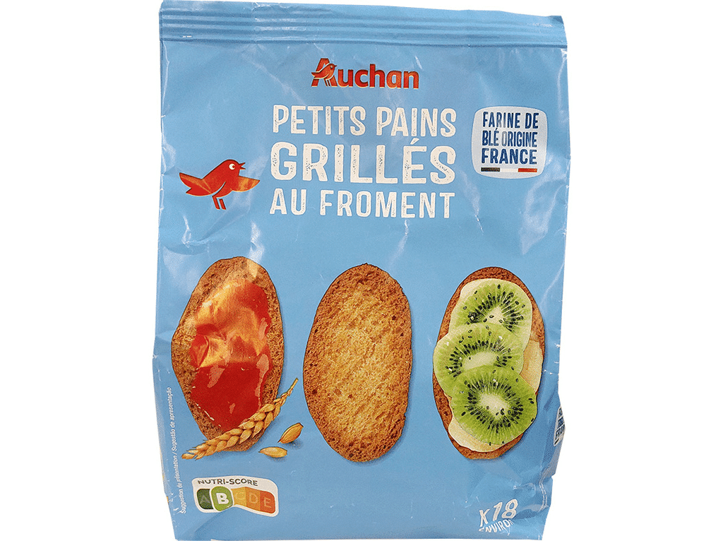 Paezinhos Trigo 225g (18un) - AUCHAN