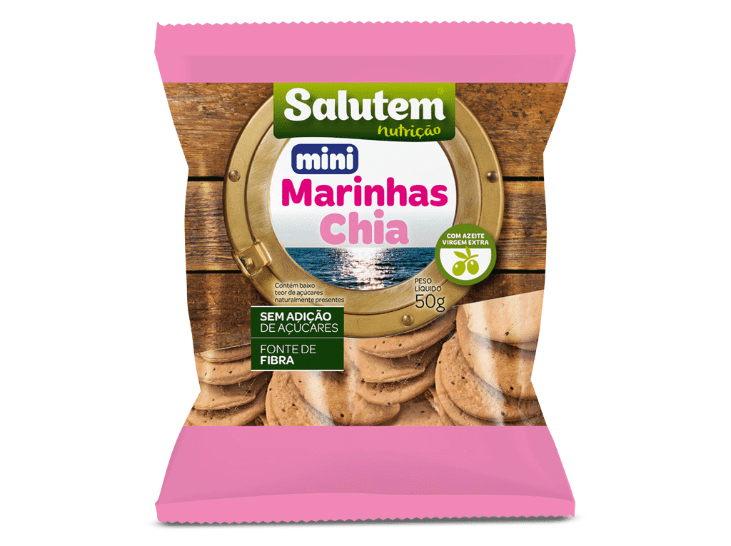 Bolachas Mini Marinhas Chia 50 G - SALUTEM