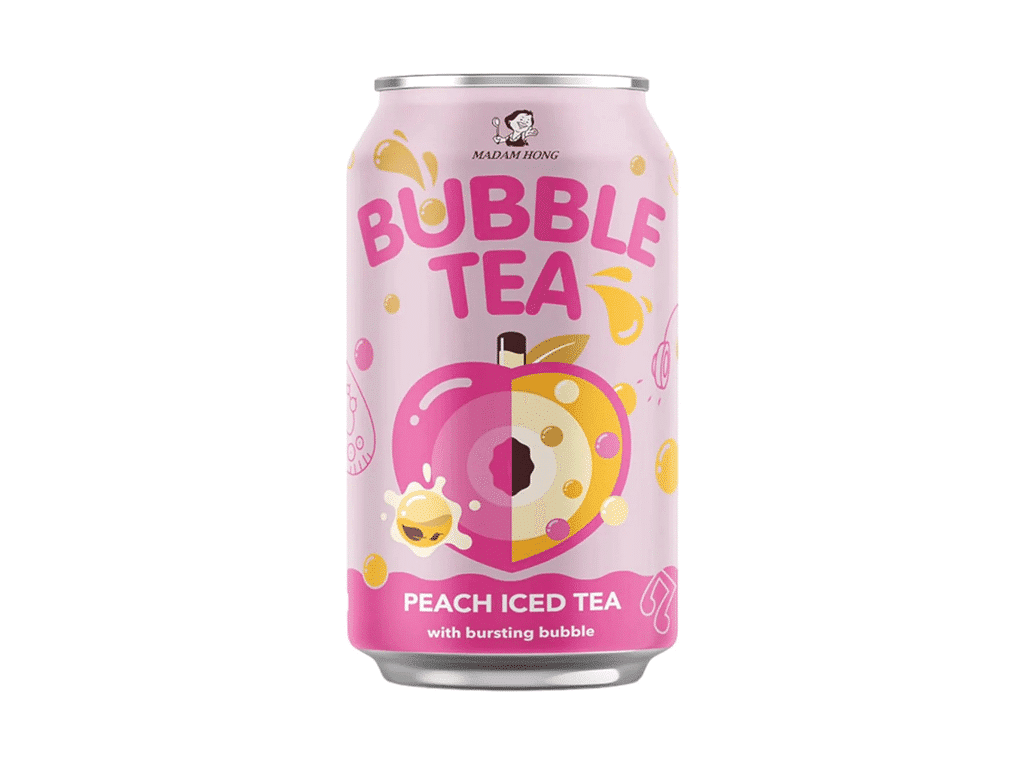 Bubble Tea Lata Pêssego 0.32l - MADAM HONG
