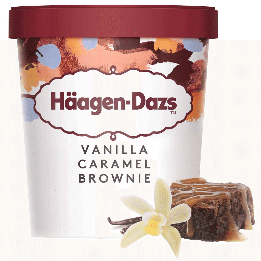 Gelado Baunilha e Brownie de Caramelo - HÄAGEN-DAZS