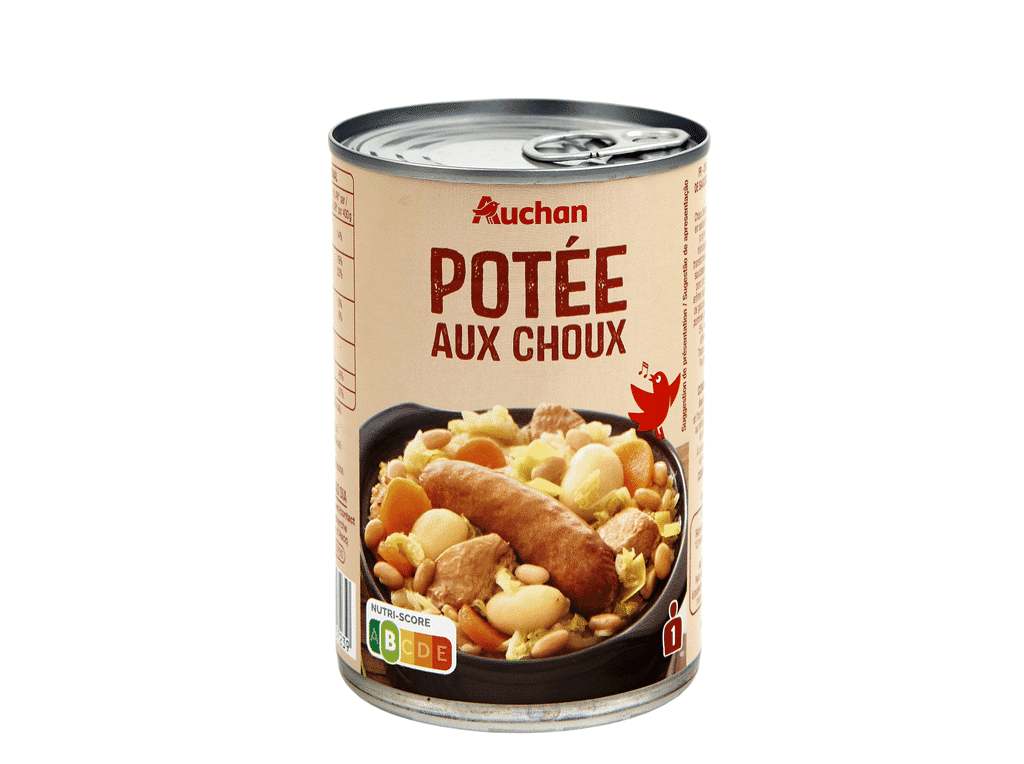 Couve Com Legumes Salsicha Fumada E Carne De Suíno Em Lata 400g - AUCHAN