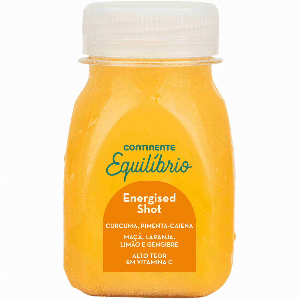 Sumo de 3 Frutos com Curcuma e Pimenta-caiena Energised Shot - CONTINENTE EQUILÍBRIO