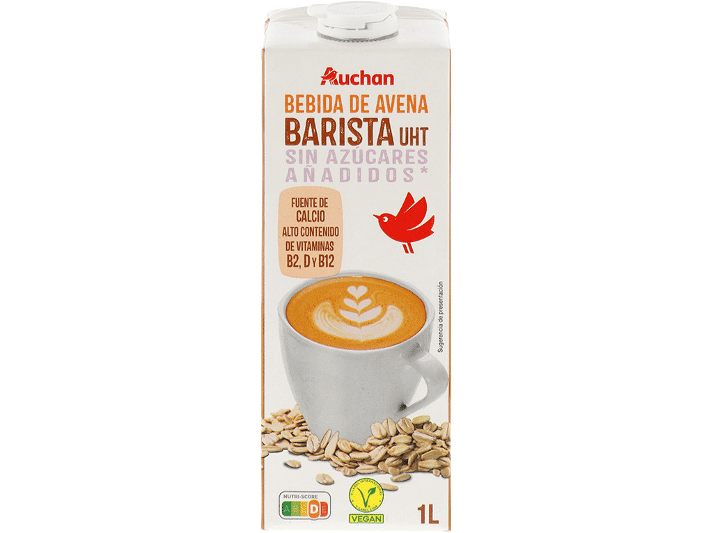 Bebida Aveia Uht Barista Sem Adição De Açúcares 1l - AUCHAN