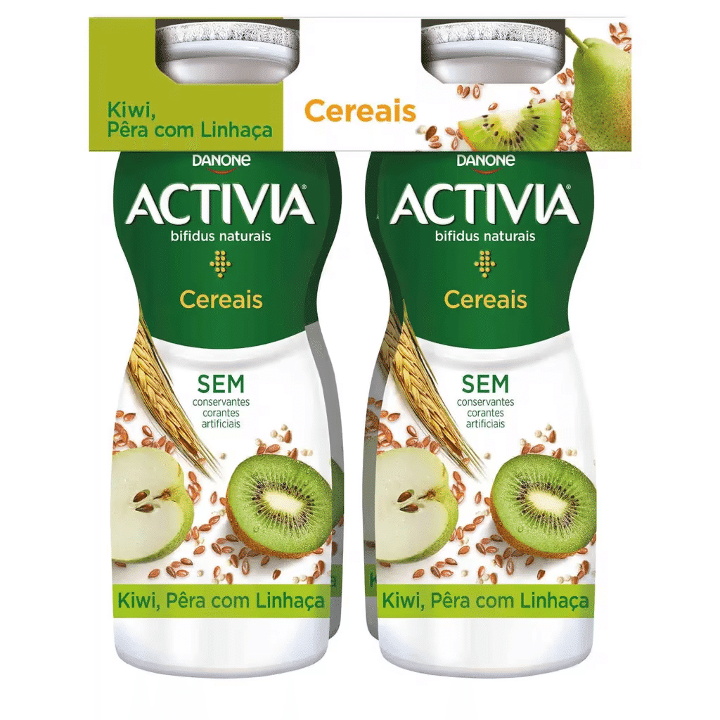 Iogurte Líquido Bifidus Kiwi, Pera e Linhaça - ACTIVIA