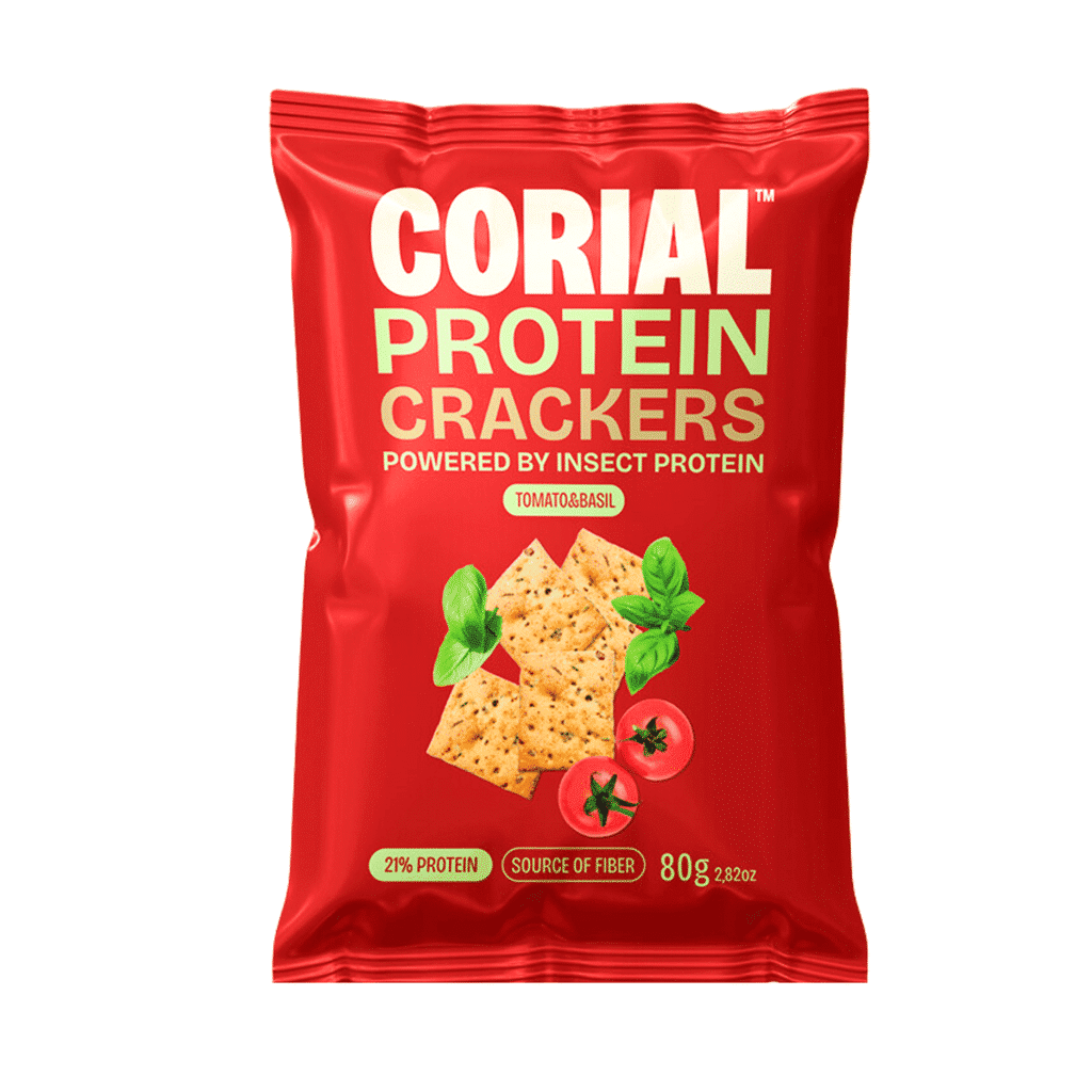 Bolachas Cracker Tomate e Manjericão com Proteína - CORIAL FOODS