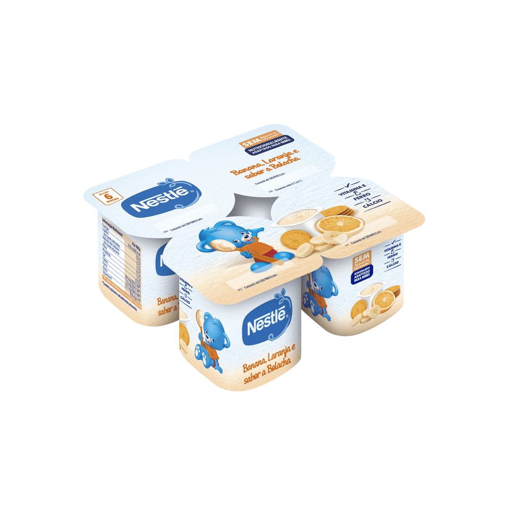 Iogurte Bebé Banana, Laranja e Bolacha +6 Meses - NESTLÉ