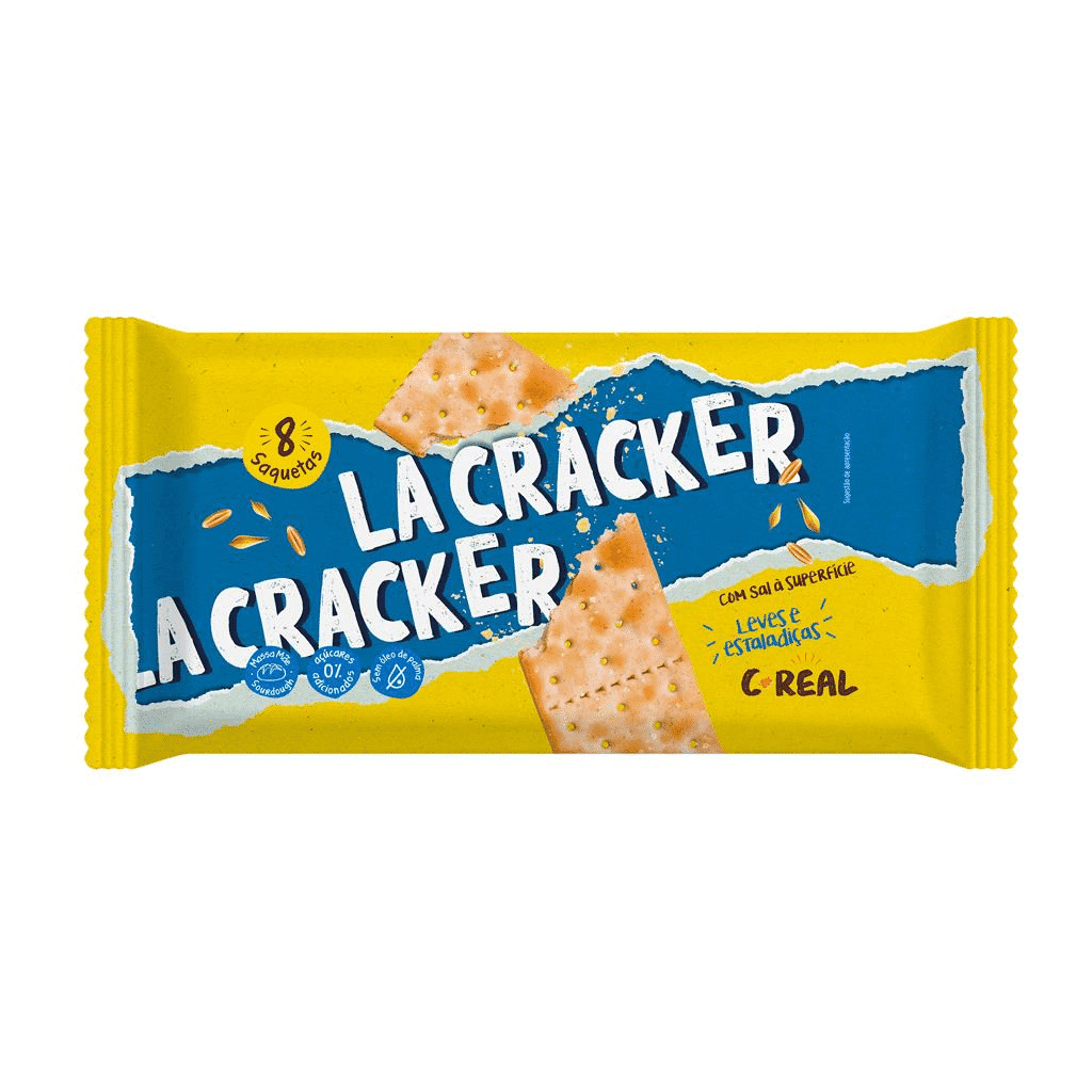 Bolachas La Cracker com Sal, 250g - C-REAL