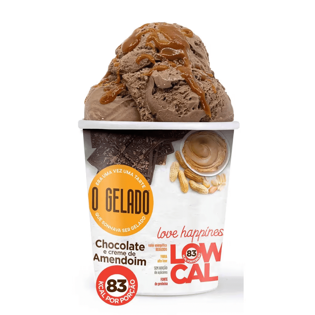 O Gelado Chocolate e Creme de Amendoim -