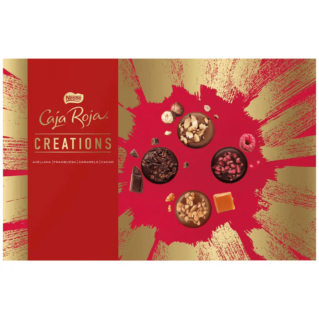 Bombons de Avelã, Framboesa, Caramelo e Cacau Caja Roja Creations - NESTLÉ