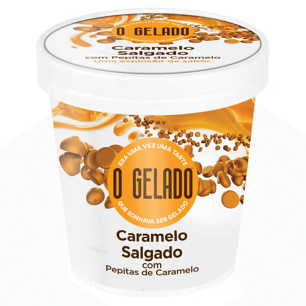 O Gelado Caramelo Salgado com Pepitas de Caramelo -