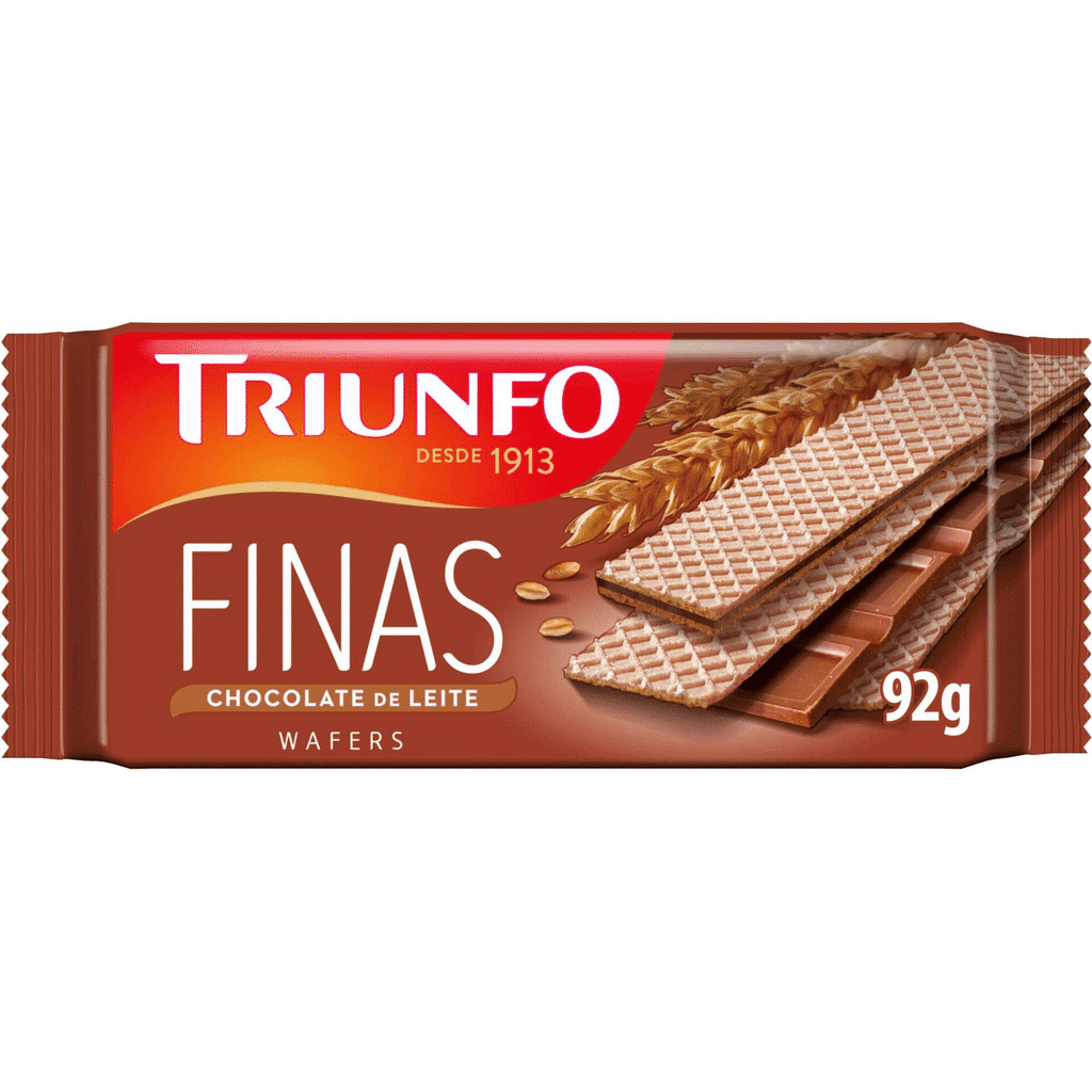 Bolachas Wafers Finas com Recheio de Chocolate - TRIUNFO