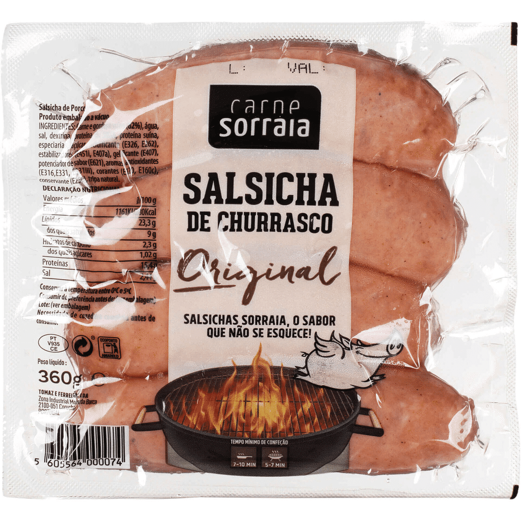 Salsichas de Churrasco - CARNE SORRAIA