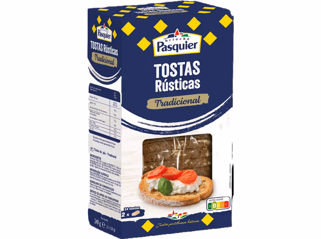 Tosta Pasquier Rústica Brioche Tradicional 240g - BRIOCHE PASQUIER