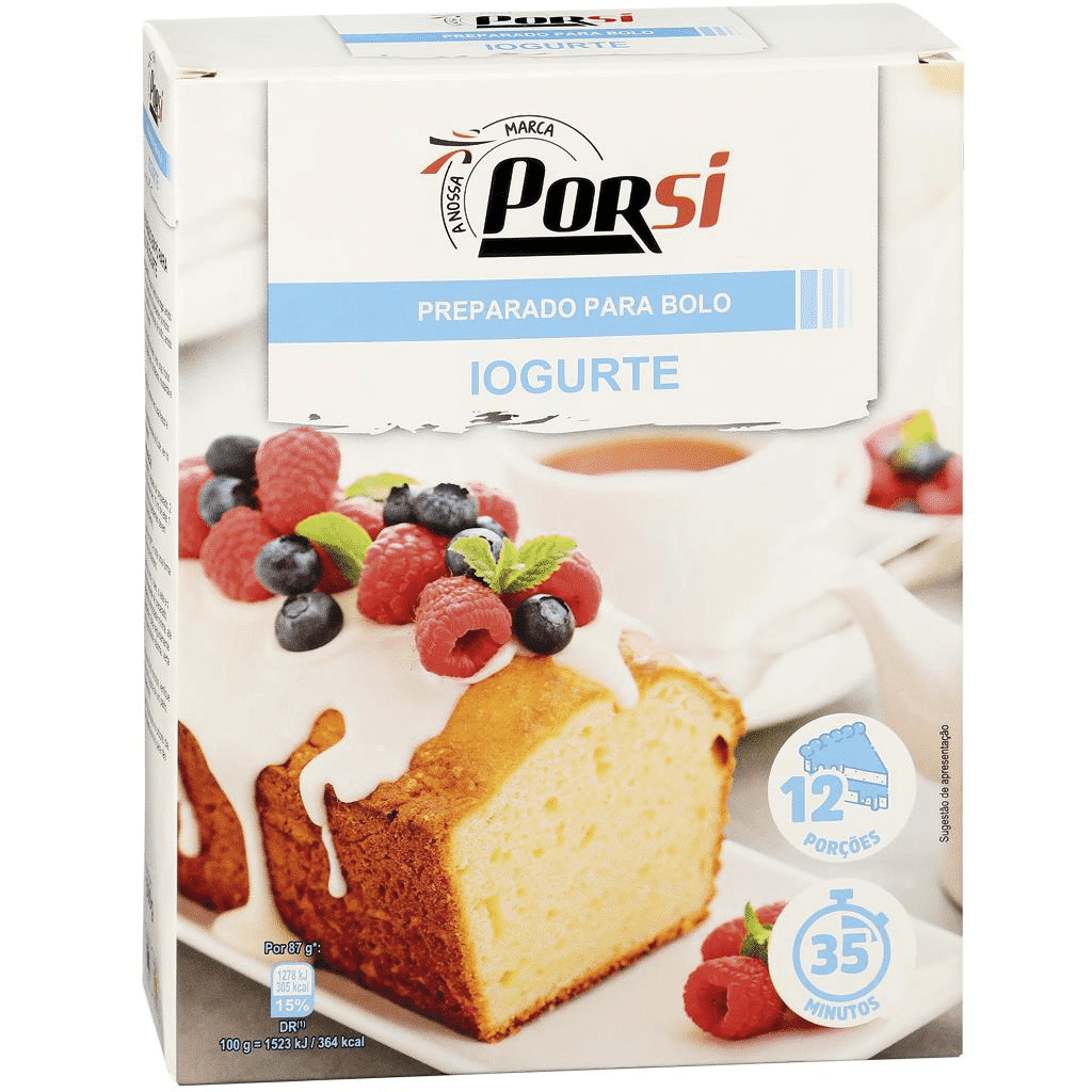Preparado de bolo de iogurte, 500 g - PORSI