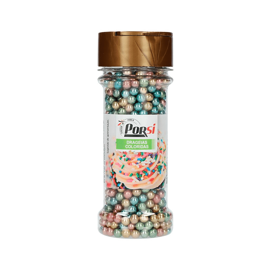 Drageias coloridas, frasco de 70g - PORSI