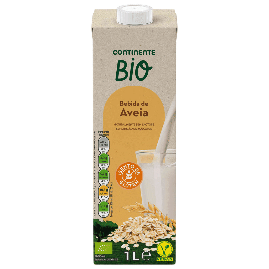 Bebida Vegetal de Aveia - CONTINENTE BIO