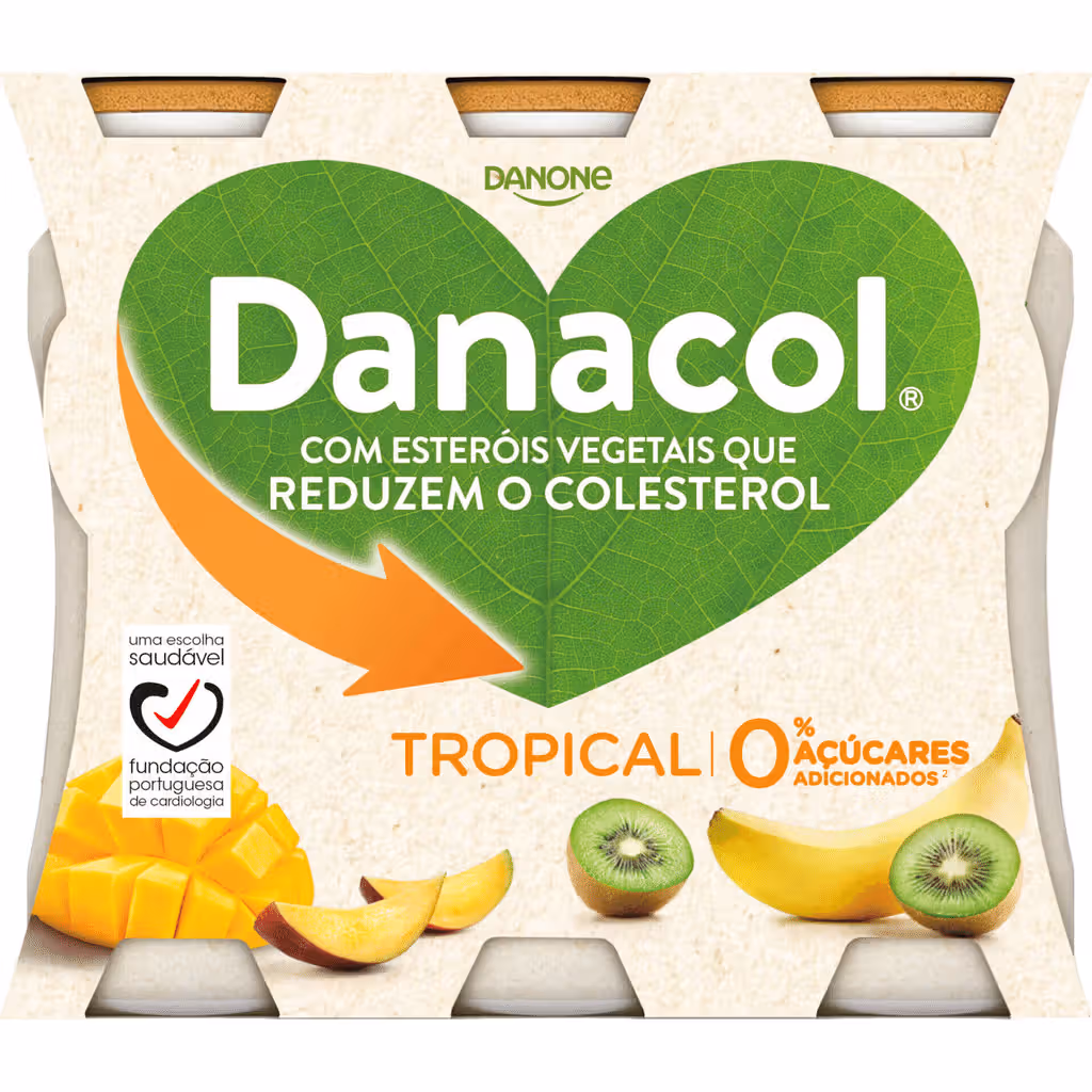 Iogurte Líquido Reduz Colesterol Frutos Exóticos - DANACOL DANONE