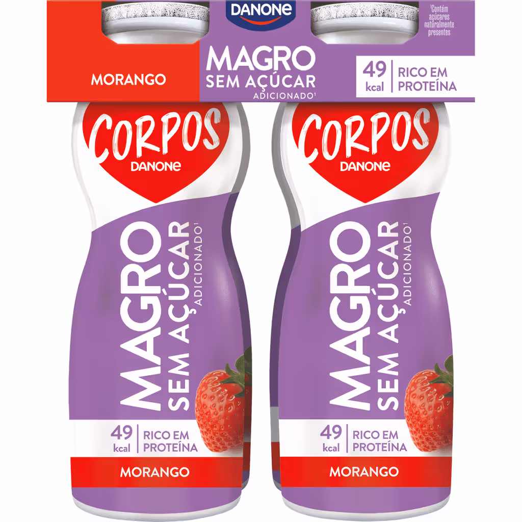 Iogurte Líquido Magro Morango - CORPOS DANONE