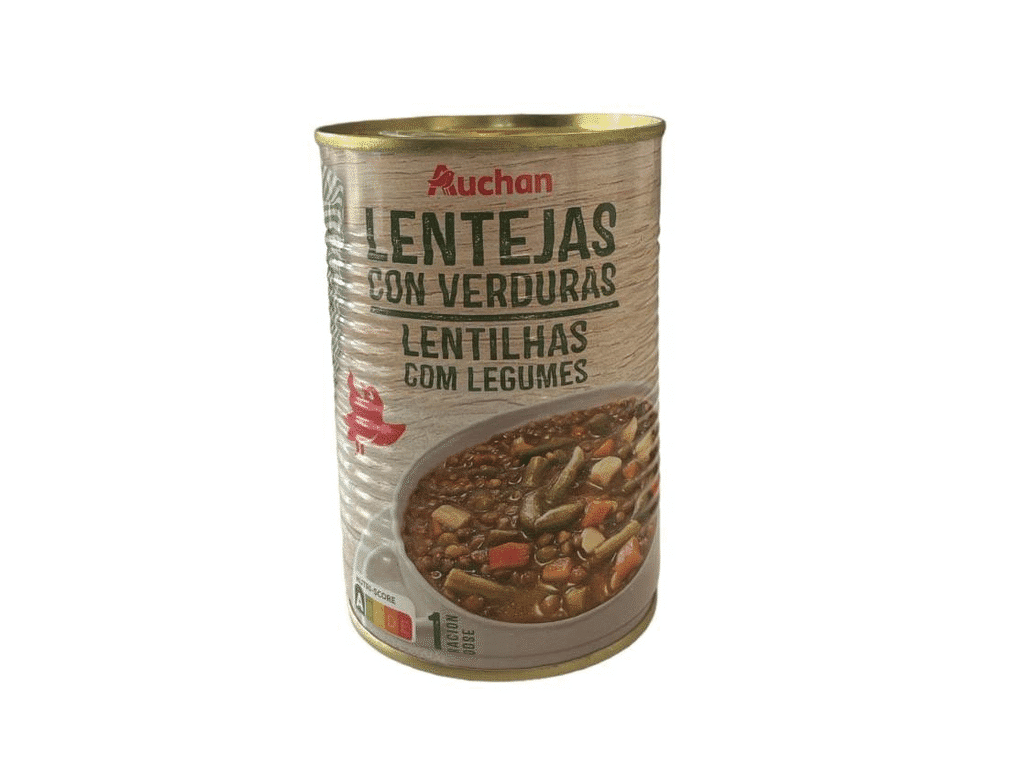 Lentilhas Com Legumes Em Lata 430g - AUCHAN