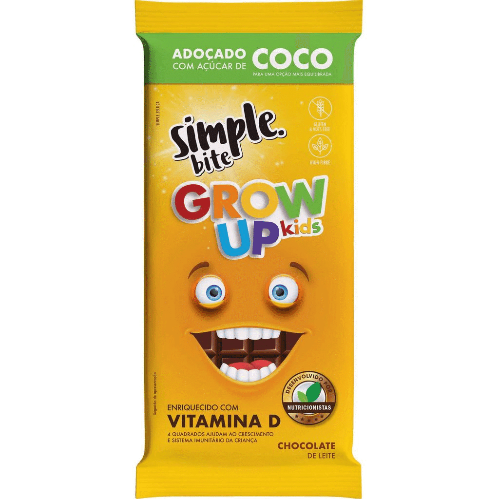 Tablete Chocolate de Leite com Vitamina D Kids - SIMPLE BITE
