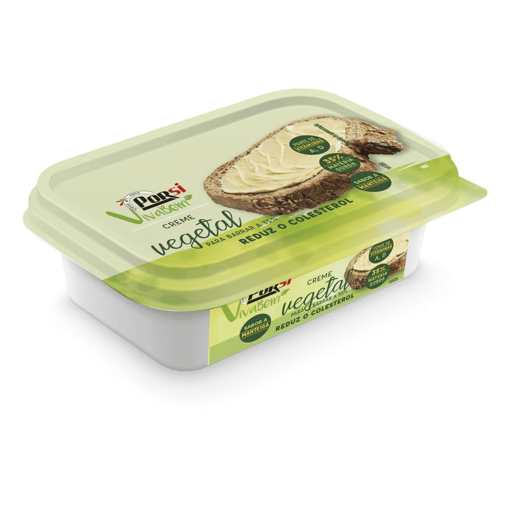 Creme vegetal p/ barrar reduz colesterol - PORSI VIVA BEM