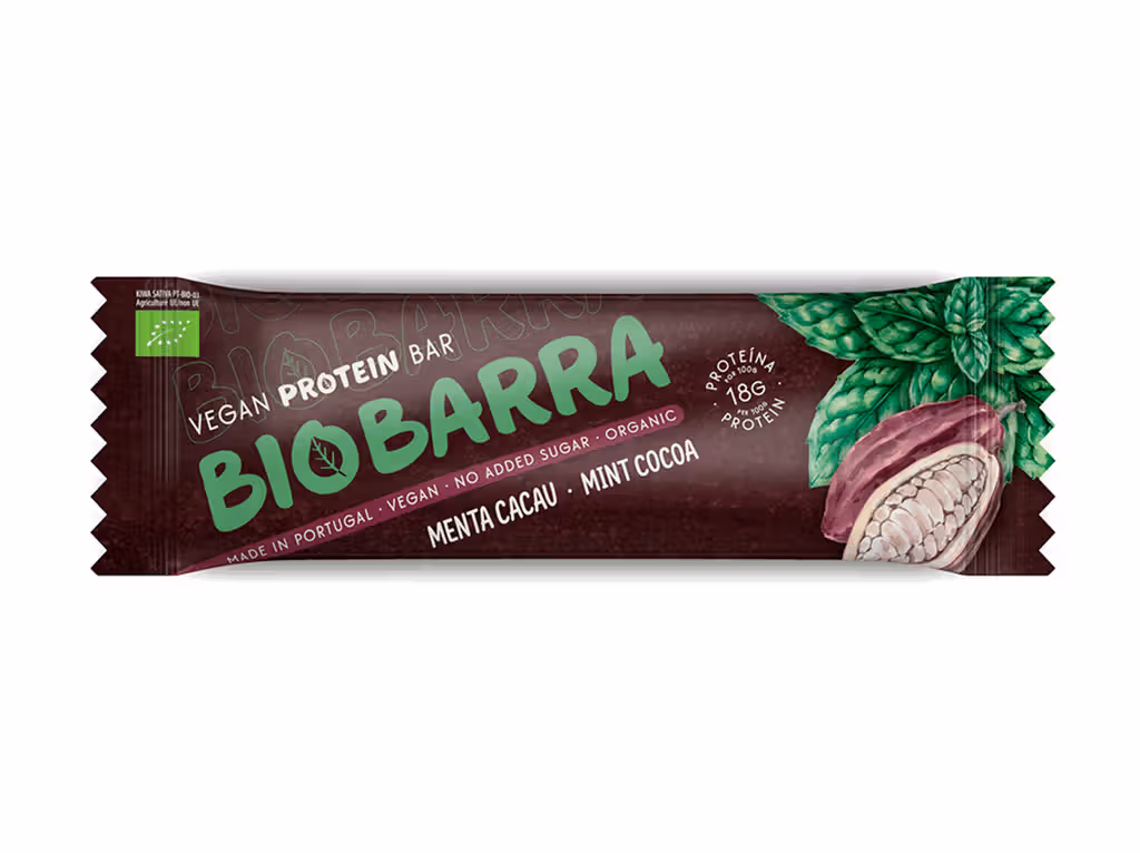 Barra Proteica (l) Menta Cacau Bio 45g S / Glúten - BIOBARRA