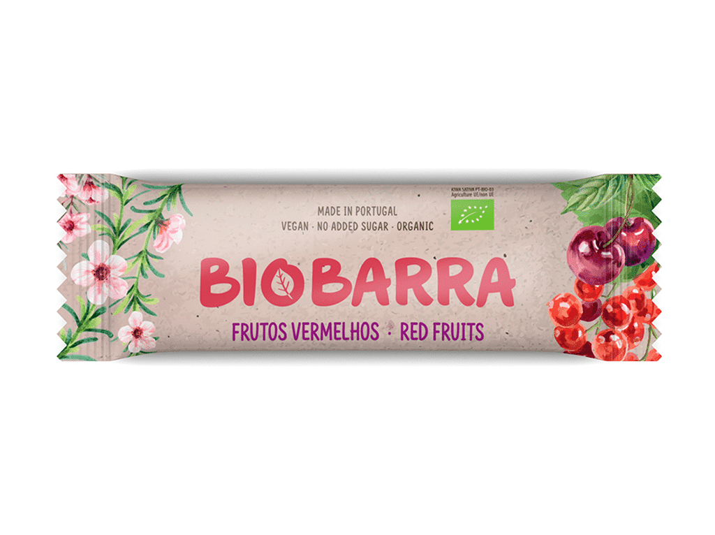 Barra Energética Sem Glúten Frutos Vermelhos 30g - BIOBARRA